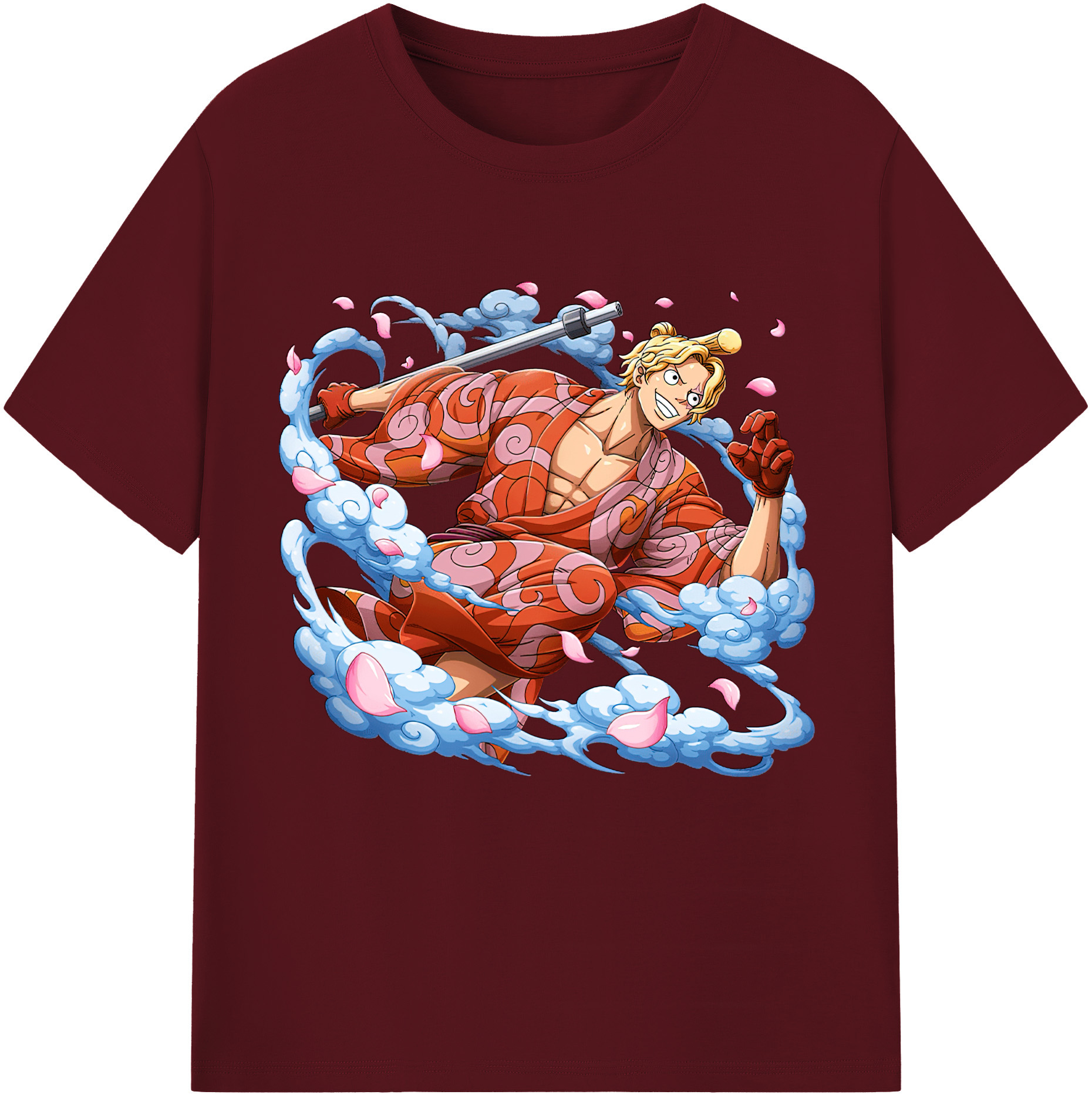 ワンピース サンジ ONE PIECE Sanji 綿100％半袖Tシャツ（フロントプリント）